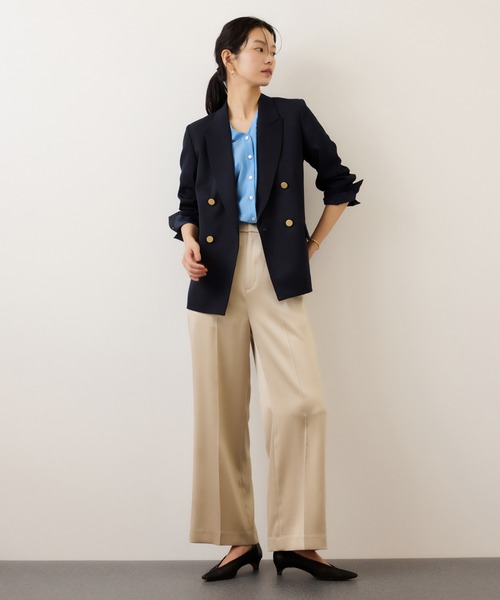 ROPE'（ロペ）の「ストレッチ金ボタンブレザージャケット（テーラードジャケット・レディース・ネイビー・36/38）」の7枚目の写真