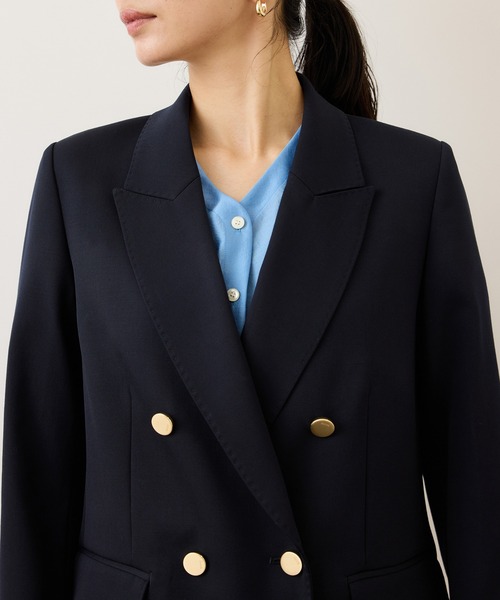 ROPE'（ロペ）の「ストレッチ金ボタンブレザージャケット（テーラードジャケット・レディース・ネイビー・36/38）」の14枚目の写真