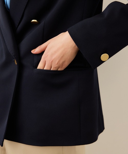 ROPE'（ロペ）の「ストレッチ金ボタンブレザージャケット（テーラードジャケット・レディース・ネイビー・36/38）」の15枚目の写真
