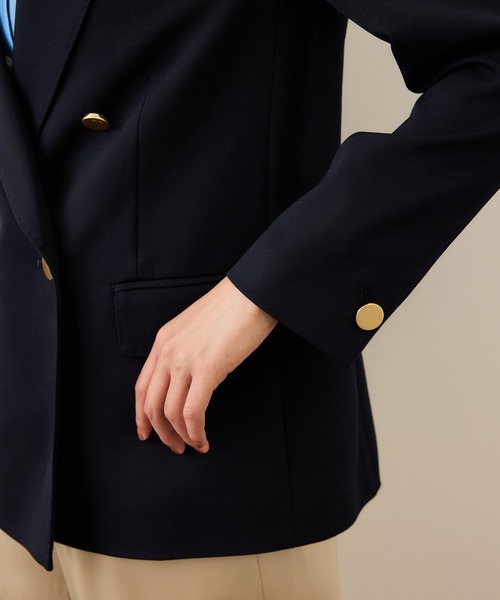 ROPE'（ロペ）の「ストレッチ金ボタンブレザージャケット（テーラードジャケット・レディース・ネイビー・36/38）」の16枚目の写真