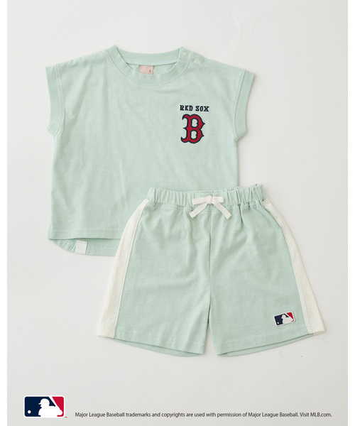 petit main(プティマイン)の「【MLB】カットセットアップ(セットアップ・キッズ・トップグレー/ライトブルー/エメラルド・90cm/100cm/110cm/80cm/130cm/120cm)」の3枚目の写真