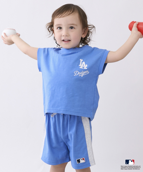 petit main(プティマイン)の「【MLB】カットセットアップ(セットアップ・キッズ・トップグレー/ライトブルー/エメラルド・90cm/100cm/110cm/80cm/130cm/120cm)」の4枚目の写真