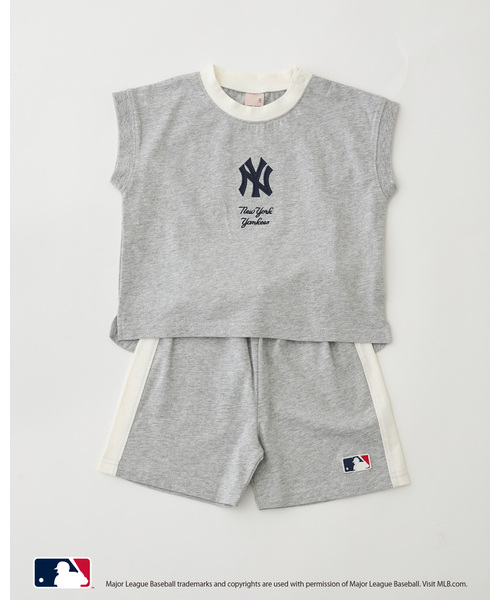 petit main(プティマイン)の「【MLB】カットセットアップ(セットアップ・キッズ・トップグレー/ライトブルー/エメラルド・90cm/100cm/110cm/80cm/130cm/120cm)」の7枚目の写真
