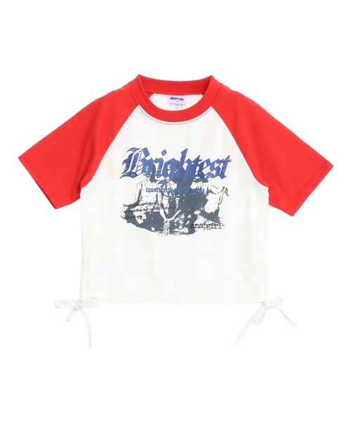 ANAP GｉRL（アナップガール）の「ROCK シャーリング トップス（Tシャツ/カットソー・キッズ・ブラック/レッド・XS/S/M）」の17枚目の写真