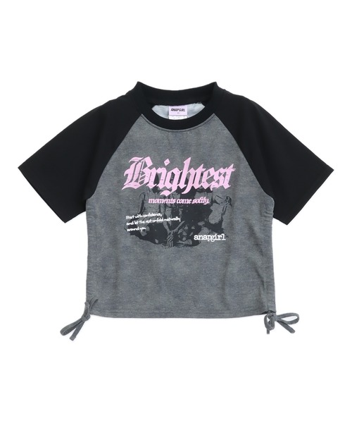 ANAP GｉRL（アナップガール）の「ROCK シャーリング トップス（Tシャツ/カットソー・キッズ・ブラック/レッド・XS/S/M）」の18枚目の写真