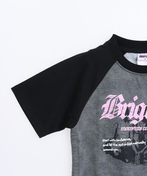 ANAP GｉRL（アナップガール）の「ROCK シャーリング トップス（Tシャツ/カットソー・キッズ・ブラック/レッド・XS/S/M）」の21枚目の写真