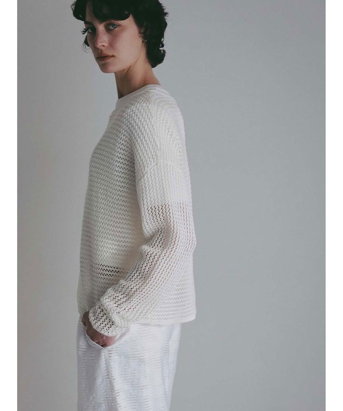 HER.（ハー）の「ニットメッシュプルオーバー（ニット/セーター・レディース・ブラック/ネイビー/オフホワイト・フリー）」の15枚目の写真