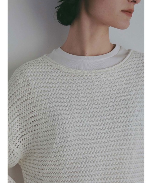 HER.（ハー）の「ニットメッシュプルオーバー（ニット/セーター・レディース・ブラック/ネイビー/オフホワイト・フリー）」の16枚目の写真