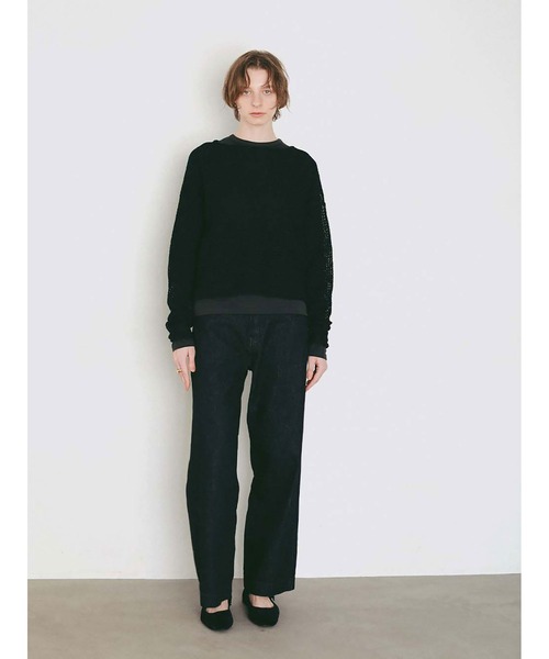 HER.（ハー）の「ニットメッシュプルオーバー（ニット/セーター・レディース・ブラック/ネイビー/オフホワイト・フリー）」の4枚目の写真