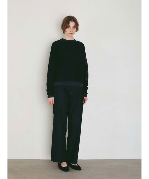 HER.（ハー）の「ニットメッシュプルオーバー（ニット/セーター・レディース・ブラック/ネイビー/オフホワイト・フリー）」の5枚目の写真