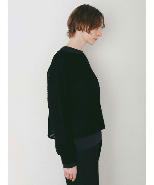 HER.（ハー）の「ニットメッシュプルオーバー（ニット/セーター・レディース・ブラック/ネイビー/オフホワイト・フリー）」の8枚目の写真