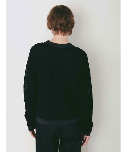 HER.（ハー）の「ニットメッシュプルオーバー（ニット/セーター・レディース・ブラック/ネイビー/オフホワイト・フリー）」の9枚目の写真