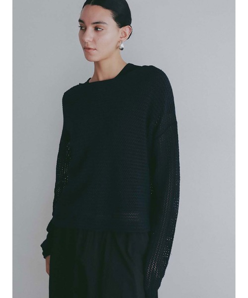 HER.（ハー）の「ニットメッシュプルオーバー（ニット/セーター・レディース・ブラック/ネイビー/オフホワイト・フリー）」の20枚目の写真