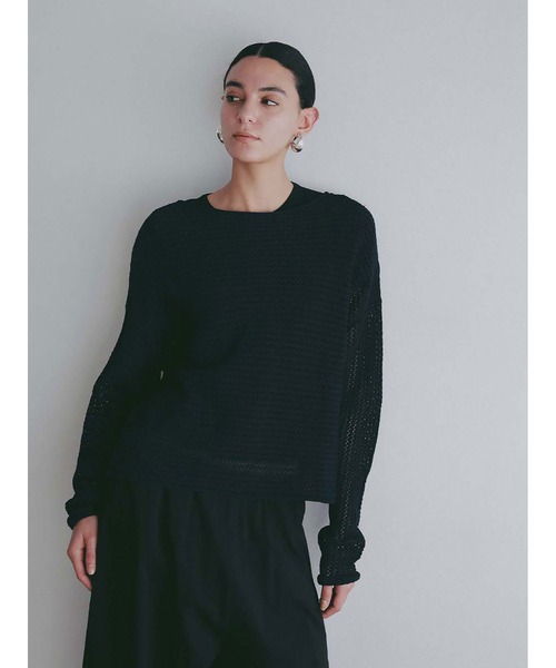 HER.（ハー）の「ニットメッシュプルオーバー（ニット/セーター・レディース・ブラック/ネイビー/オフホワイト・フリー）」の19枚目の写真