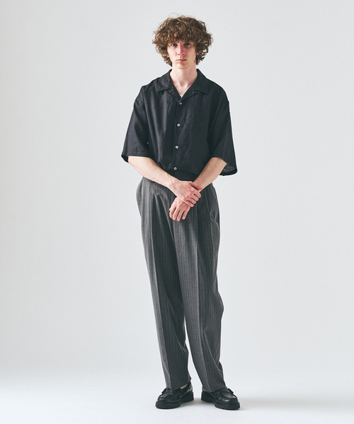 417 EDIFICE(フォーワンセブンエディフィス)の「TRツイル 2タックパンツ(スラックス・メンズ・グレー/ベージュ/ブラック/カーキ・SMALL/MEDIUM/LARGE)」の19枚目の写真