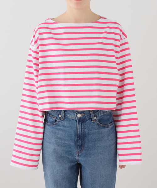 クロップドボーダーカットソー（Tシャツ/カットソー）｜SLOBE IENA