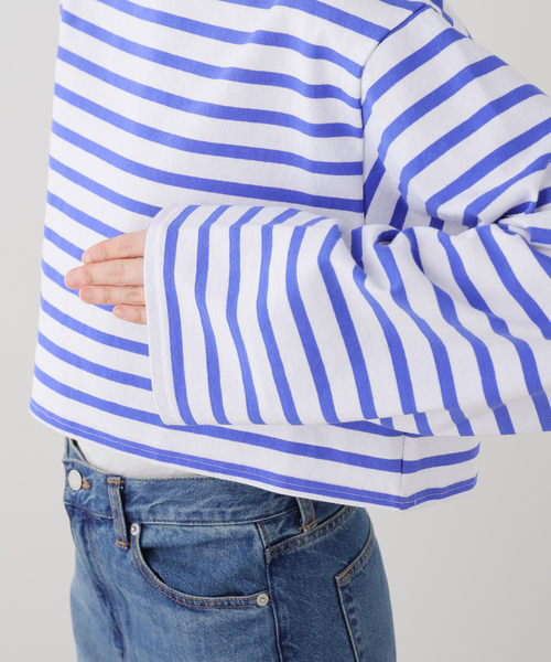 クロップドボーダーカットソー（Tシャツ/カットソー）｜SLOBE IENA