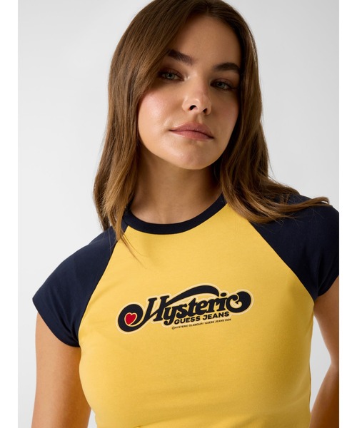 GUESS JEANS × HYSTERIC GLAMOUR Raglan Graphic Baby Tee 半袖Tシャツ