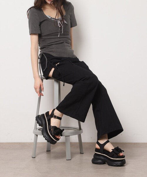 ESPERANZA(エスペランサ)の「【SPORTS SANDAL COLLECTION】グリッターラインリボンスポサン(サンダル・レディース・ベージュ系8/ブラック系2/ホワイト系3・LL/S/M/L)」の14枚目の写真