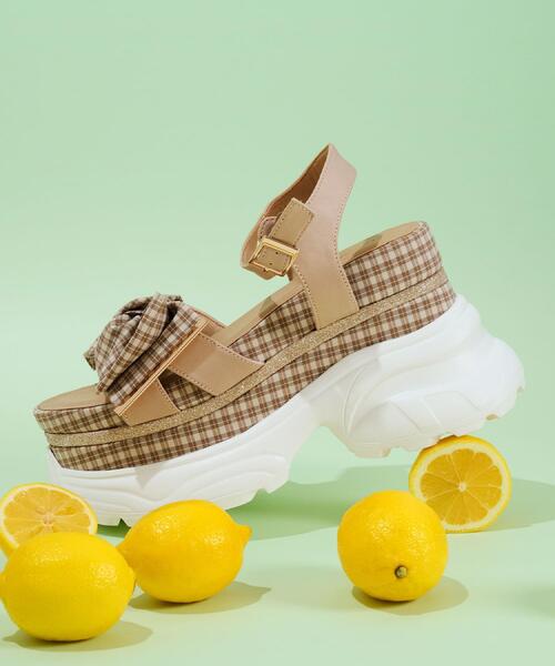 ESPERANZA(エスペランサ)の「【SPORTS SANDAL COLLECTION】グリッターラインリボンスポサン(サンダル・レディース・ベージュ系8/ブラック系2/ホワイト系3・LL/S/M/L)」の4枚目の写真