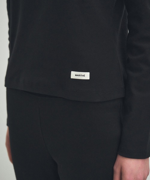 MARITHE + FRANCOIS GIRBAUD(マリテフランソワジルボー)の「W BASIC SCOOP BACK LONG SLEEVE(Tシャツ/カットソー・レディース・ホワイト/ヘザーグレー/ブラック・SMALL/MEDIUM)」の6枚目の写真
