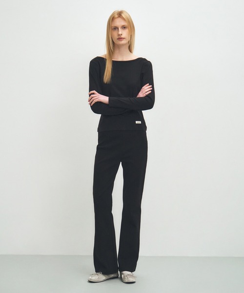 MARITHE + FRANCOIS GIRBAUD(マリテフランソワジルボー)の「W BASIC SCOOP BACK LONG SLEEVE(Tシャツ/カットソー・レディース・ホワイト/ヘザーグレー/ブラック・SMALL/MEDIUM)」の7枚目の写真