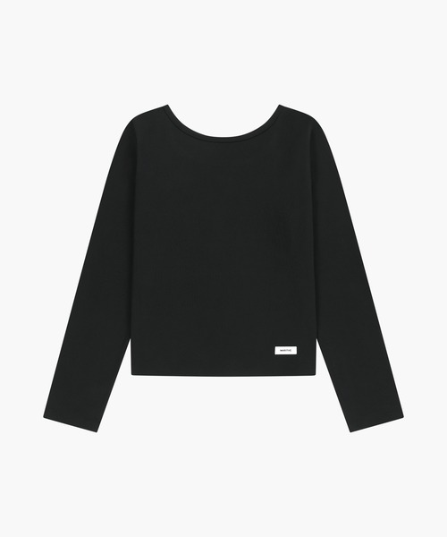 MARITHE + FRANCOIS GIRBAUD(マリテフランソワジルボー)の「W BASIC SCOOP BACK LONG SLEEVE(Tシャツ/カットソー・レディース・ホワイト/ヘザーグレー/ブラック・SMALL/MEDIUM)」の8枚目の写真