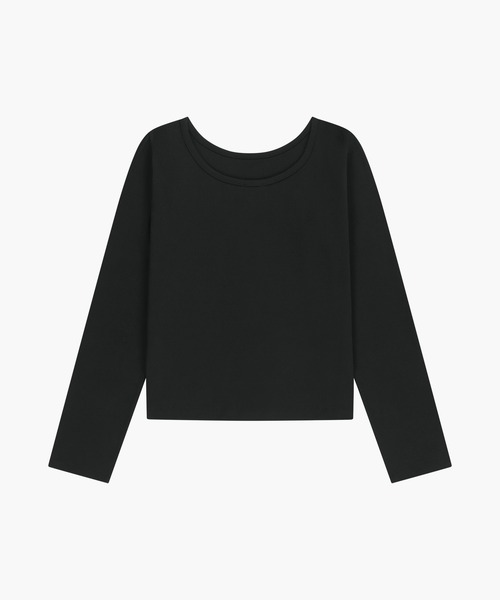 MARITHE + FRANCOIS GIRBAUD(マリテフランソワジルボー)の「W BASIC SCOOP BACK LONG SLEEVE(Tシャツ/カットソー・レディース・ホワイト/ヘザーグレー/ブラック・SMALL/MEDIUM)」の9枚目の写真