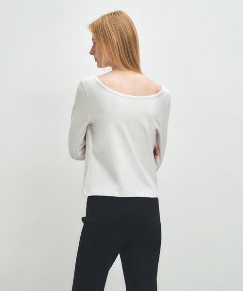 MARITHE + FRANCOIS GIRBAUD(マリテフランソワジルボー)の「W BASIC SCOOP BACK LONG SLEEVE(Tシャツ/カットソー・レディース・ホワイト/ヘザーグレー/ブラック・SMALL/MEDIUM)」の14枚目の写真