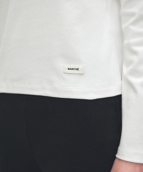 MARITHE + FRANCOIS GIRBAUD(マリテフランソワジルボー)の「W BASIC SCOOP BACK LONG SLEEVE(Tシャツ/カットソー・レディース・ホワイト/ヘザーグレー/ブラック・SMALL/MEDIUM)」の15枚目の写真