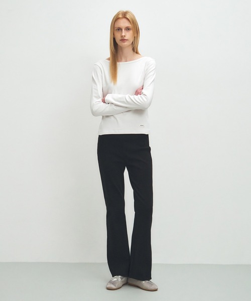 MARITHE + FRANCOIS GIRBAUD(マリテフランソワジルボー)の「W BASIC SCOOP BACK LONG SLEEVE(Tシャツ/カットソー・レディース・ホワイト/ヘザーグレー/ブラック・SMALL/MEDIUM)」の16枚目の写真