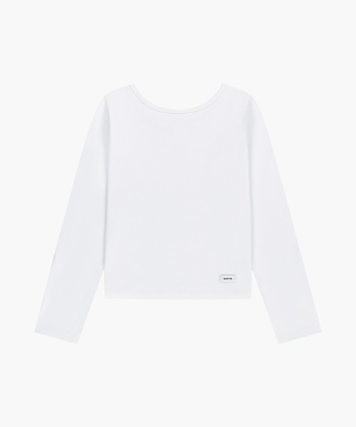 MARITHE + FRANCOIS GIRBAUD(マリテフランソワジルボー)の「W BASIC SCOOP BACK LONG SLEEVE(Tシャツ/カットソー・レディース・ホワイト/ヘザーグレー/ブラック・SMALL/MEDIUM)」の17枚目の写真