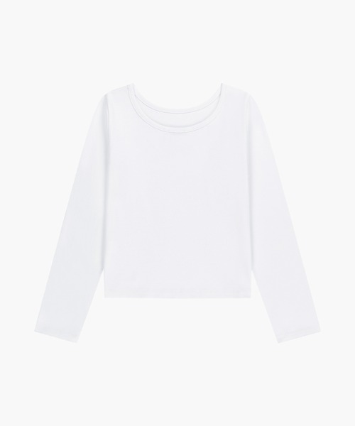 MARITHE + FRANCOIS GIRBAUD(マリテフランソワジルボー)の「W BASIC SCOOP BACK LONG SLEEVE(Tシャツ/カットソー・レディース・ホワイト/ヘザーグレー/ブラック・SMALL/MEDIUM)」の18枚目の写真