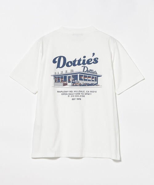 BEAMS HEART(ビームスハート)の「【8/6値下げ】【ユニセックス】ダイナー グラフィック Tシャツ(Tシャツ/カットソー・メンズ・ベージュ/ホワイト・SMALL/MEDIUM/LARGE)」の1枚目の写真