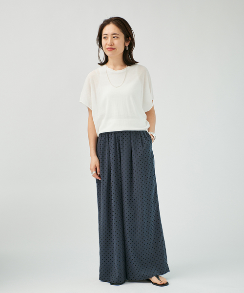 VERMEIL par iena（ヴェルメイユパーイエナ）の「シアーフライスレーヤードトップス（Tシャツ/カットソー・レディース・ブラック/ホワイト/ピンク・FREE）」の10枚目の写真