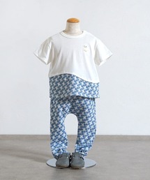 Hoppetta（ホッペッタ）の「【Hoppetta(ホッペッタ)】アヒル刺繍Tシャツ 80・90・100cm（Tシャツ/カットソー）」