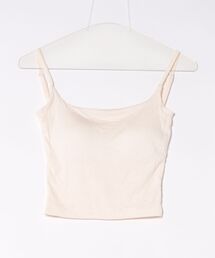 バックレースデザイン カップ付き ブラトップ キャミソール