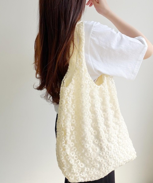 Nana(ナナ)の「フラワー刺繍シアートートバッグ(ショルダーバッグ・レディース・ベージュ系2/ベージュ系1・FREE)」の22枚目の写真