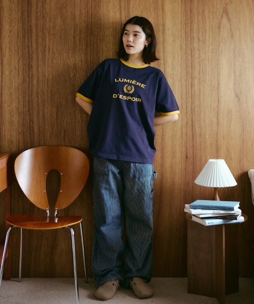 BROKEN BASE(ブロークンベース)の「College Logo Ringer Tee / カレッジロゴリンガーTee(Tシャツ/カットソー・メンズ・ホワイト/ネイビー/グレー・SMALL/MEDIUM/LARGE)」の12枚目の写真