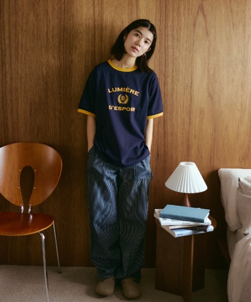 BROKEN BASE(ブロークンベース)の「College Logo Ringer Tee / カレッジロゴリンガーTee(Tシャツ/カットソー・メンズ・ホワイト/ネイビー/グレー・SMALL/MEDIUM/LARGE)」の11枚目の写真
