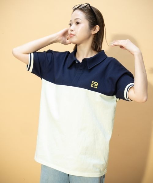 JEANASIS（ジーナシス）の「【PEE企画】ラガ－シャツ/664278（ポロシャツ・レディース・ネイビー系/レッド系その他/ブラウン系その他・FREE）」の8枚目の写真