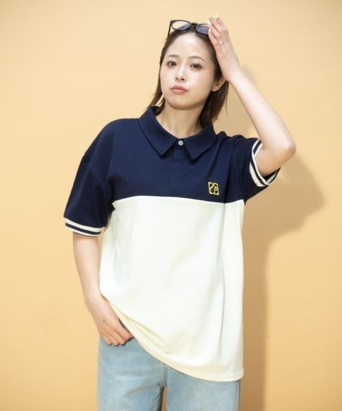 JEANASIS（ジーナシス）の「【PEE企画】ラガ－シャツ/664278（ポロシャツ・レディース・ネイビー系/レッド系その他/ブラウン系その他・FREE）」の7枚目の写真