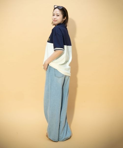 JEANASIS（ジーナシス）の「【PEE企画】ラガ－シャツ/664278（ポロシャツ・レディース・ネイビー系/レッド系その他/ブラウン系その他・FREE）」の6枚目の写真