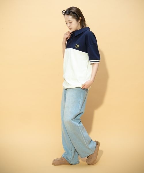 JEANASIS（ジーナシス）の「【PEE企画】ラガ－シャツ/664278（ポロシャツ・レディース・ネイビー系/レッド系その他/ブラウン系その他・FREE）」の5枚目の写真