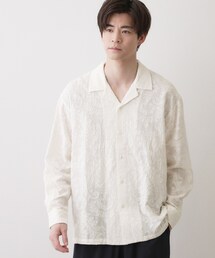 Dessin（デッサン）の「【洗える】インド刺繍コットン開襟シャツ（シャツ/ブラウス）」