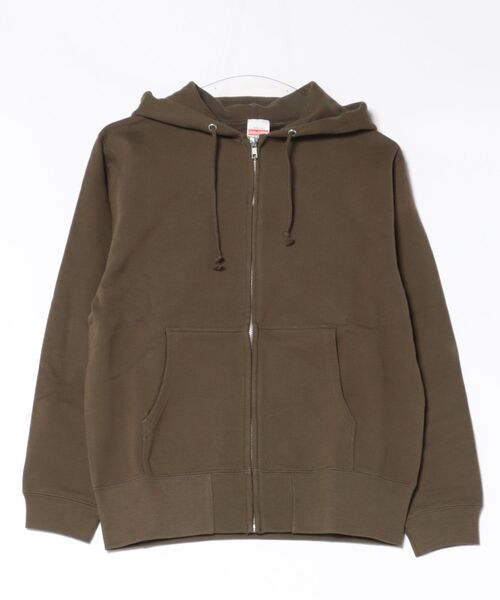 TONE SELECT WEAR（トーンセレクトウェア）の「United Athle(ユナイテッドアスレ) 10.0オンス スウェットフルジップパーカー 裏パイル メンズ (5213-01) (521301)【10.0ozタヘジリプ】（パーカー・メンズ・ダークブラウン/ホワイト/パープル/ネイビー/バーガンディー/レッド/グリーン/チャコールグレー/ライトピンク/オリーブ/ブラック/グレー・LARGE/MEDIUM/X-LARGE/SMALL）」の6枚目の写真