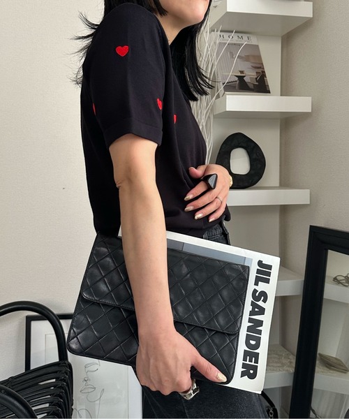 deux amour(ドゥーザムール)の「ハートTシャツ(Tシャツ/カットソー・レディース・ブラック・FREE)」の9枚目の写真