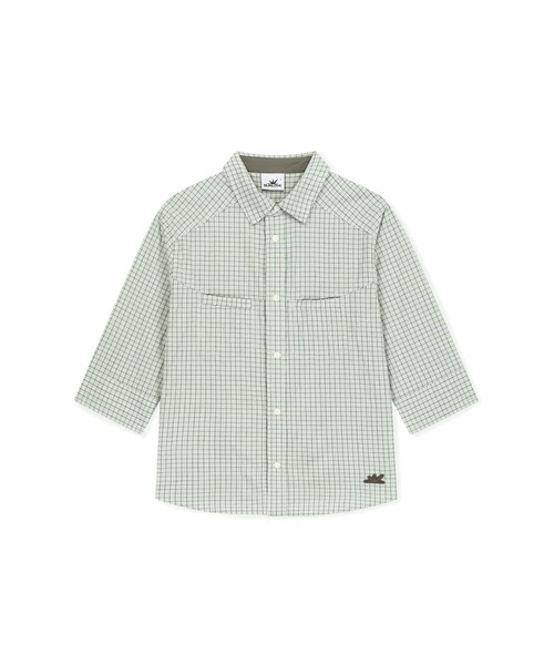SUNLOVE（サンラブ）の「W Plaid 3/4 Sleeve Shirt（シャツ/ブラウス・レディース・グレー/グリーン/オレンジ・S/M）」の3枚目の写真