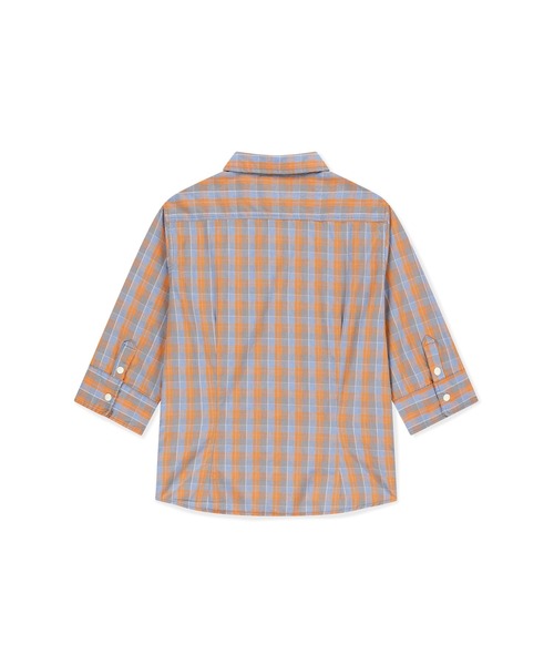 SUNLOVE（サンラブ）の「W Plaid 3/4 Sleeve Shirt（シャツ/ブラウス・レディース・グレー/グリーン/オレンジ・S/M）」の16枚目の写真