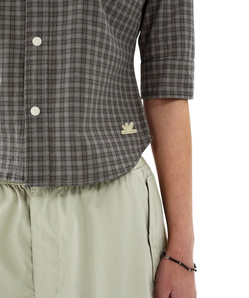 SUNLOVE（サンラブ）の「W Plaid 3/4 Sleeve Shirt（シャツ/ブラウス・レディース・グレー/グリーン/オレンジ・S/M）」の11枚目の写真